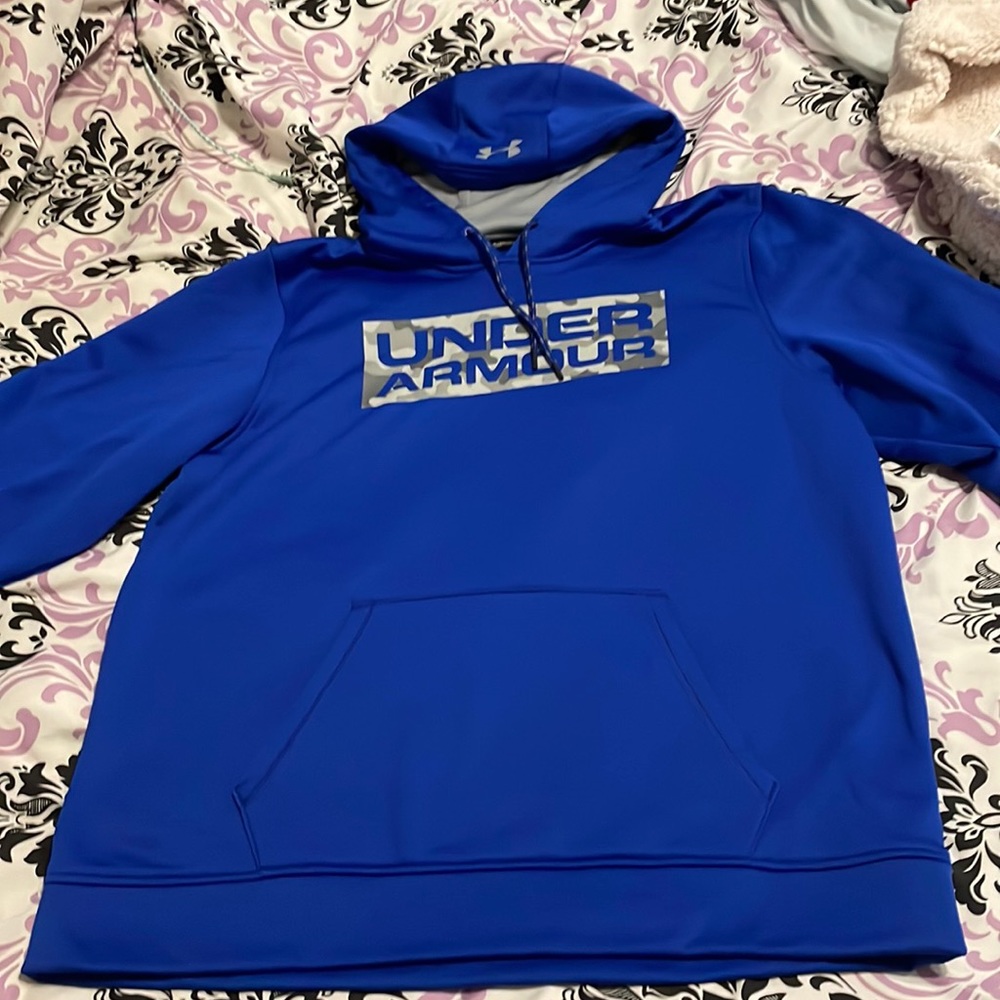 UA Under Armour hoodie XL Blue Super Soft Cold Gear